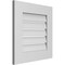 Ekena Millwork Vertical Surface Mount PVC Gable Vent: Functional, w/ 3-1/2"W x 1"P Standard Frame, 20"W x 20"H GVPVE20X2001SF - alternate 3